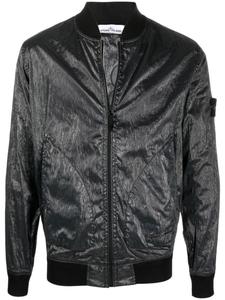 Stone Island бомбер с нашивкой-логотипом, черный