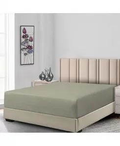 Только простыня с очень глубоким резинкой (22 дюйма), плотностью 650 нитей, размер King Egyptian Linens, sage