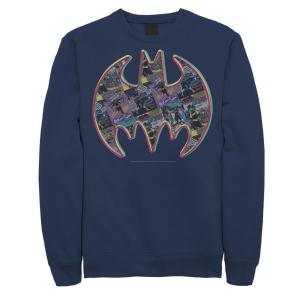 Мужской свитшот с логотипом DC Comics Batman Neon Comics Licensed Character, синий