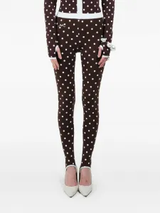 Леггинсы в горошек Rowen Rose, коричневый