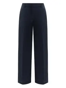 Атласные брюки строгого покроя Theory, синий