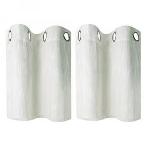 2 панели кухонных льняных плотных штор 29x24 дюйма PiccoCasa, бежевый