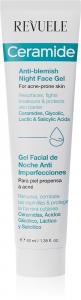 Ночной гель для лица с церамидами против дефектов кожи, ночное средство против несовершенств кожи Revuele, 40 мл