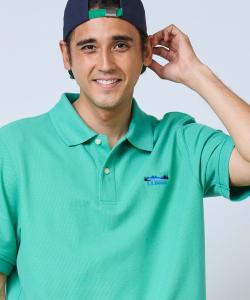 Премиальная футболка-поло Double L, короткий рукав, вышитый логотип Katahdin, японский крой.