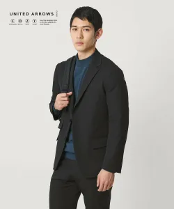 Двубортный, однобортный, двупуговичный пиджак UA COZY, приталенный, можно стирать, эластичный в двух направлениях, водоотталкивающий United Arrows, цвет Black
