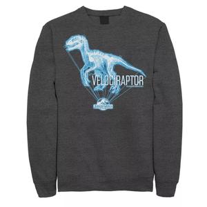 Мужской свитшот с голограммой и логотипом Jurassic World Velociraptor Licensed Character