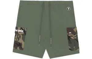 Камуфляжные карго-шорты ape head Aape, зеленый