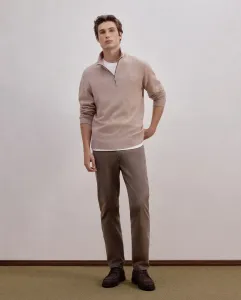 Мужские брюки с пятью карманами, спортивного стиля, обычного кроя, из хлопка с эластаном Dustin, темно-коричневый