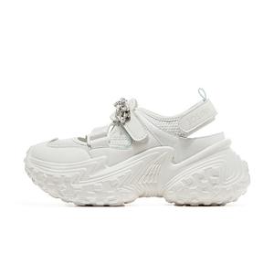 Женские противоскользящие износостойкие низкие массивные кроссовки JOSINY, бежевый/зеленый