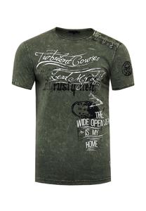 Футболка в великолепном винтажном стиле RUSTY NEAL, хаки