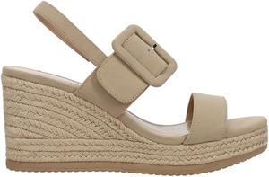 Женские сандалии MIA Brooke с ремешком на пятке, повседневные, на высоком каблуке 8 см и выше - бежевые