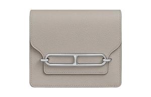 Рюкзак-кошелёк Roulis Evercolor Calfskin Pig Nose на пояс Кардхолдер Монетница Женский 8L Beton Glacier White HERMES