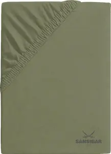Простыня на резинке Sansibar Jersey BL 180x200 см зеленая Sansibar Shoes