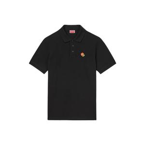 Футболка поло с коротким рукавом и цветочной вышивкой KENZO, черный