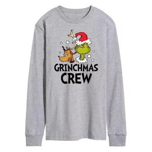 Мужская футболка с длинными рукавами и круглым вырезом Dr. Seuss Grinch Grinchmas Licensed Character