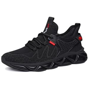 SENJIALUO Износостойкие дышащие легкие мужские кеды лоу-топ черно-красные, цвет Black Red