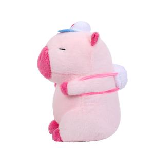 Плюшевая кукла капибара спортивная 25см/35см/45см/55см/65см высота CHONGRONGLIANYU, розовый