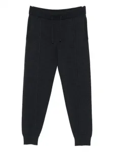 Спортивные брюки из мериносовой шерсти в рубчик Drumohr, серый