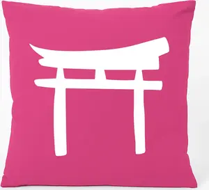 Подушка для дивана Huuraa Torii Shintoism, подарок 40x40 см, с наполнителем цвета фуксии, хлопковый сувенир Torii Hellweg Druckerei