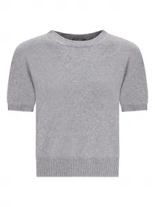 Топ с круглым вырезом и короткими рукавами Canessa, серый