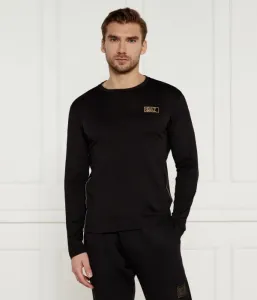 Лонгслив slim fit Ea7, черный