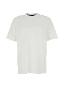 Футболка с вышитым логотипом Boss, белый