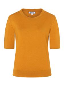 Узкий, короткий свитер из смесовой вискозы осенне-желтого цвета More & More