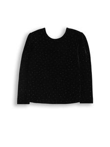 Рубашка велюровая с длинными рукавами черного цвета Coccodrillo