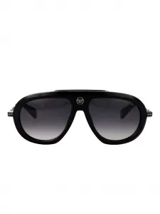 Солнцезащитные очки в оправе Shield Philipp Plein Eyewear, черный