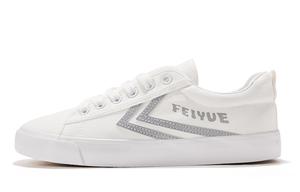 Скользоустойчивые, износостойкие, легкие низкие кеды Unisex White Gray Feiyue