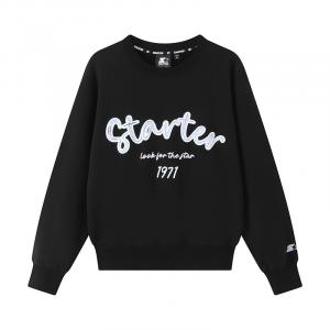 Женская толстовка с круглым вырезом, средней и стандартной длины Starter, черный