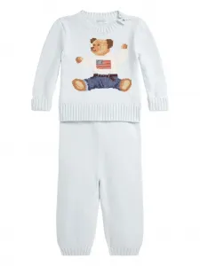 Комплект Flag Bear из топа и брюк POLO RALPH LAUREN KIDS, синий