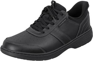 Мужские ортопедические повседневные туфли Orthofeet Pierre из черной кожи с отделением для рук