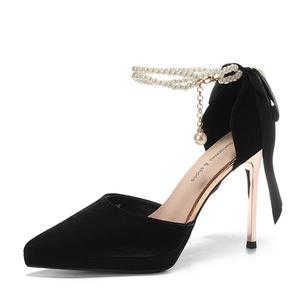 WEISHIBANGWEI Женские туфли на высоком каблуке черные, цвет Black