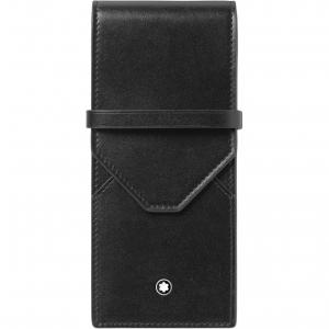 MONTBLANC Кожаный пенал для путешествий мужской black