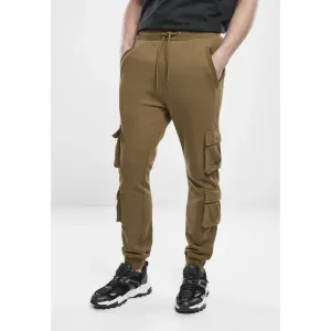 Брюки карго Urban Classics Double Pocket Terry, зеленый