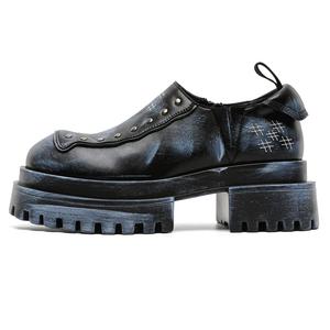 MUYI Мужские повседневные кожаные туфли с низким верхом полированные, цвет Polished[Men's]