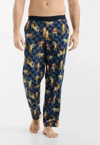 Пижамные штаны с леопардовым принтом в боксерском стиле Chelsea Peers, Dark Blue