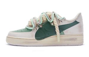 Кроссовки для скейтбординга Air Force 1 женские, низкие, темно-зеленые Nike