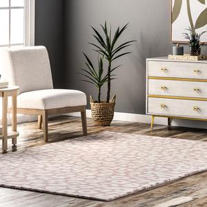 Ковер nuLOOM, 275 x 366 см, Rorie с леопардовым принтом, шерсть, Peach