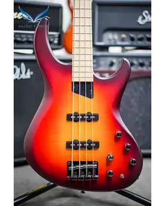 MTD Kingston Saratoga Deluxe 4-струнная Cherry Burst с верхом из клена с фактурой пламени и грифом из клена