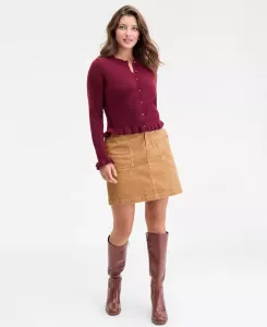 Женский кардиган с воланами по подолу On 34Th, красный