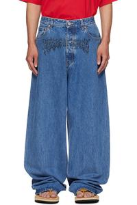 Vetements Синяя колыбель грязи, мешковатые джинсы