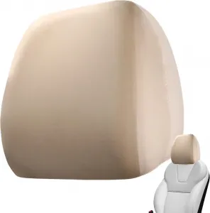 Чехол для подголовника - подушка для подголовника сиденья, поддержка шеи | Универсальный пылезащитный чехол для сиденья автомобиля, подголовник из высококачественной эластичной ткани для заднего и переднего сиденья 10.24, beige