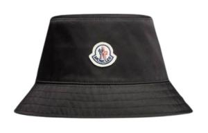 Габардиновая ведро шляпа женская черная Moncler