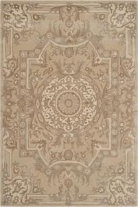 Ковер SAFAVIEH, 122 x 183 см, Savonnerie Collection, Sand, ручной работы, традиционный европейский из шерсти и вискозы, идеален для помещений с высокой проходимостью: прихожая, гостиная, спальня (SAV623A)