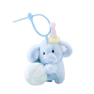 The Green Party Плюшевый кулон Blue Happy Elephant, высота 13 см