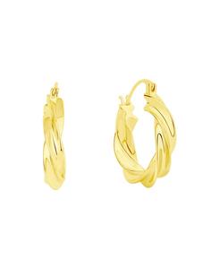 Серьги-кольца с витой оправой And Now This, Gold