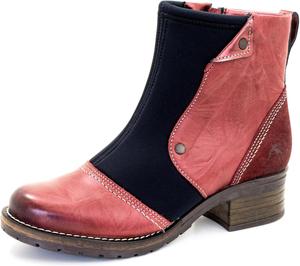 Кожаные ботильоны Dromedaris Kassia с застежкой-молнией внутри, Red Neo