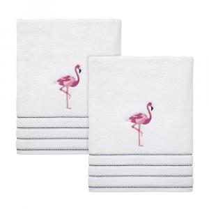 IZOD Flamingo Набор банных полотенец из 2 шт., белый